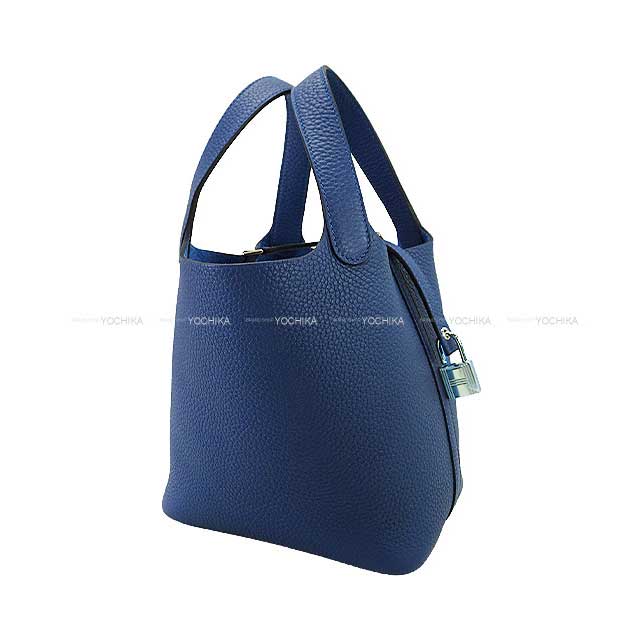 HERMES Handbag Picotin Lock 18 PM Blue Tie Taurillon Clemence Silver HW Stamp K[BRAND NEW][Authentic]