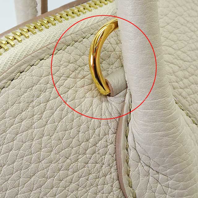 HERMES Shoulder bag Bolide31 Beton Taurillon Clemence Gold HW Stamp A[EXCELLENT][Authentic]