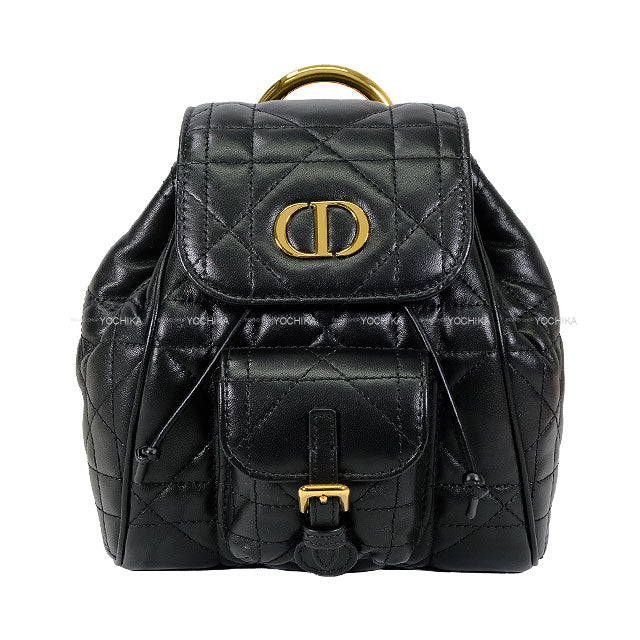 Christian Dior Backpack/daypack/Ruck sack Caro Backpack Macrocannage Small Noir (Black) lambskin Gold HW M6302UNOZ_M900[EXCELLENT][Authentic]