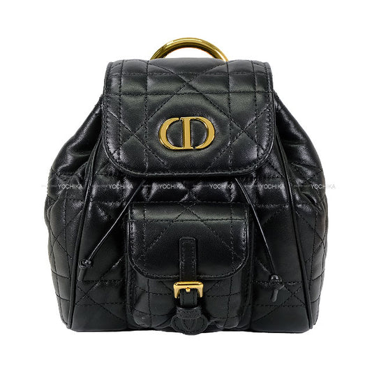 Christian Dior Backpack/daypack/Ruck sack Caro Backpack Macrocannage Small Noir (Black) lambskin Gold HW M6302UNOZ_M900[EXCELLENT][Authentic]