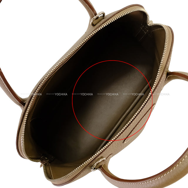 [Pre-loved] HERMES Shoulder bag Bolide31 Etoupe Taurillon Clemence Silver HW Stamp □R[USED SA][Authentic]