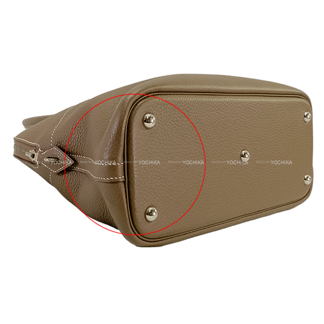 [Pre-loved] HERMES Shoulder bag Bolide31 Etoupe Taurillon Clemence Silver HW Stamp □R[USED SA][Authentic]