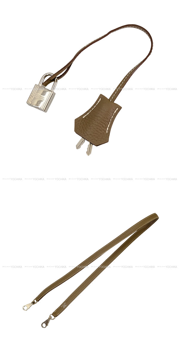 [Pre-loved] HERMES Shoulder bag Bolide31 Etoupe Taurillon Clemence Silver HW Stamp □R[USED SA][Authentic]