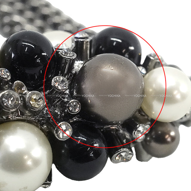 [Pre-loved] CHANEL necklace Coco Mark Pearl Rhinestone Triple Chain[LIKE NEW][Authentic]
