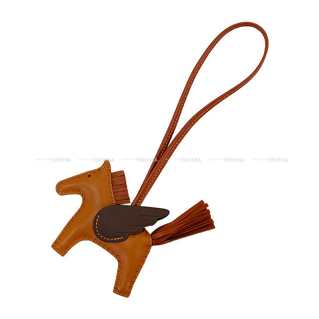 HERMES bag charm Rodeo Pegasus PM Pain d'Epice/Sienne/Moka Agneau Milo/Veau Swift Stamp W[BRAND NEW][Authentic]