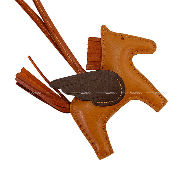 HERMES bag charm Rodeo Pegasus PM Pain d'Epice/Sienne/Moka Agneau Milo/Veau Swift Stamp W[BRAND NEW][Authentic]