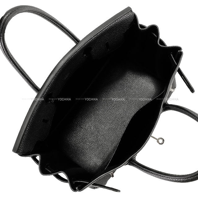 [Pre-loved] HERMES Handbag Noir (Black) Veau Togo Silver HW Stamp □L[USED A][Authentic]