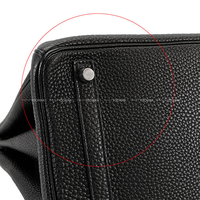 [Pre-loved] HERMES Handbag Noir (Black) Veau Togo Silver HW Stamp □L[USED A][Authentic]