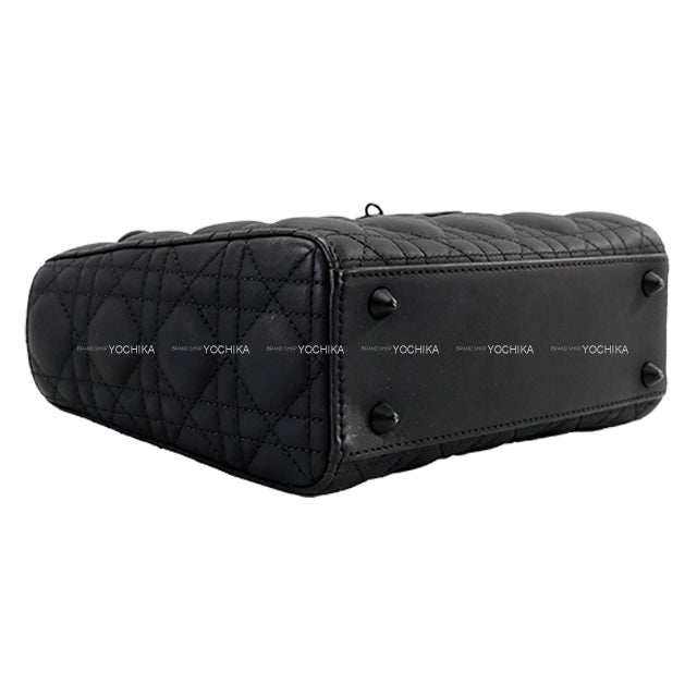 [Pre-loved] Dior Handbag Lady Dior My ABC Small Noir (Black) Cannage/Ultra Matte Calfskin Matte Black HW MO538SLOI-M989[LIKE NEW][Authentic]