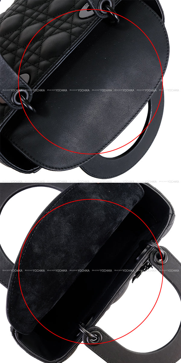 [Pre-loved] Dior Handbag Lady Dior My ABC Small Noir (Black) Cannage/Ultra Matte Calfskin Matte Black HW MO538SLOI-M989[LIKE NEW][Authentic]