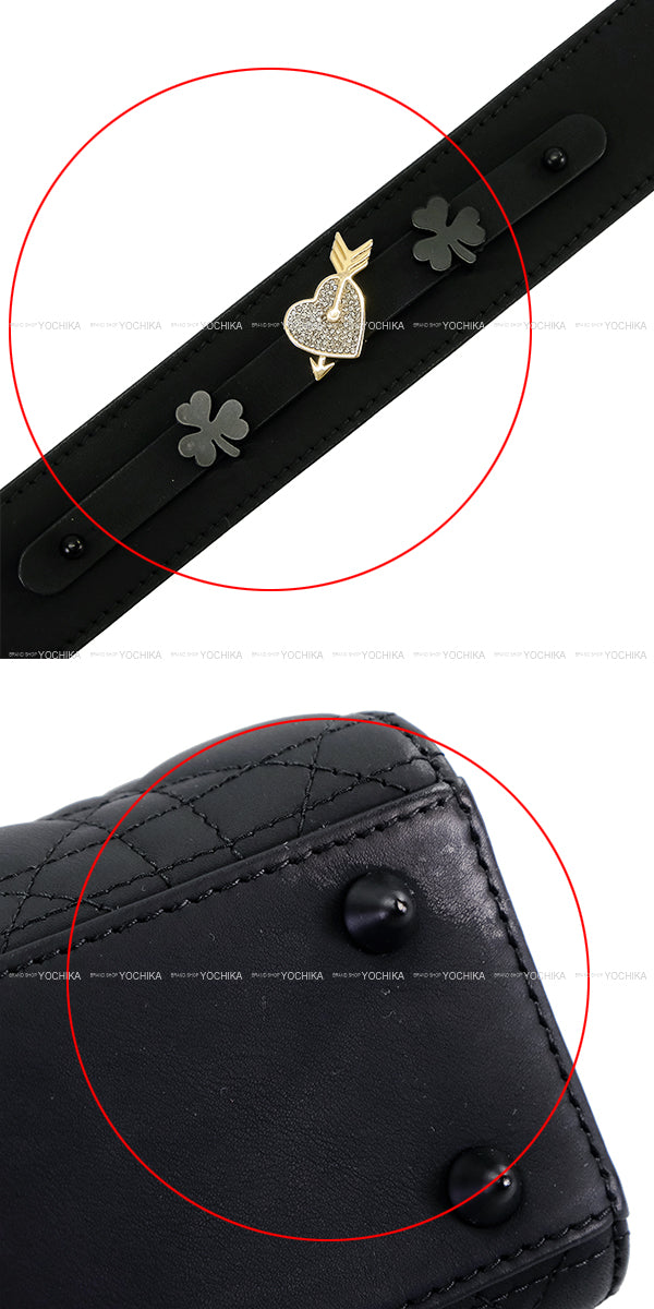 [Pre-loved] Dior Handbag Lady Dior My ABC Small Noir (Black) Cannage/Ultra Matte Calfskin Matte Black HW MO538SLOI-M989[LIKE NEW][Authentic]