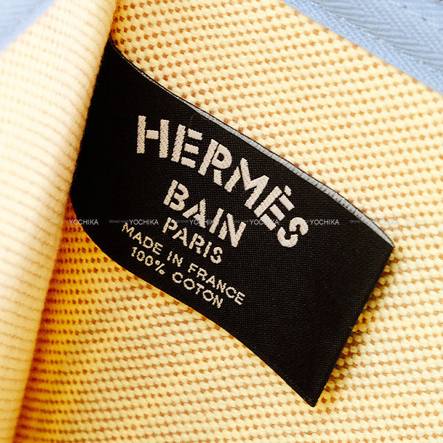 HERMES Pouch Yachting flat pouch GM in Maillon marine print Marine/Brique(36)/Aqua(79) Toile H[EXCELLENT][Authentic]