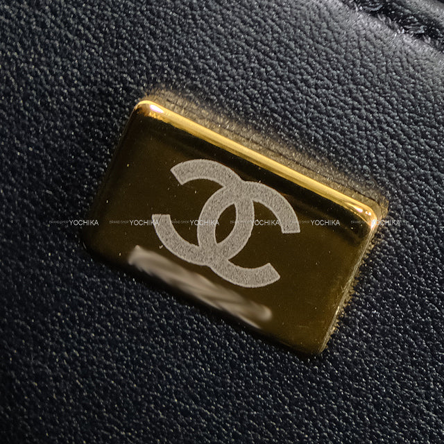 2023SS CHANEL Shoulder bag Matelasse COCO Mark Top Handle Small Vanity Chain Noir (Black) Lambskin Mat Gold HW AS3222[EXCELLENT][Authentic]