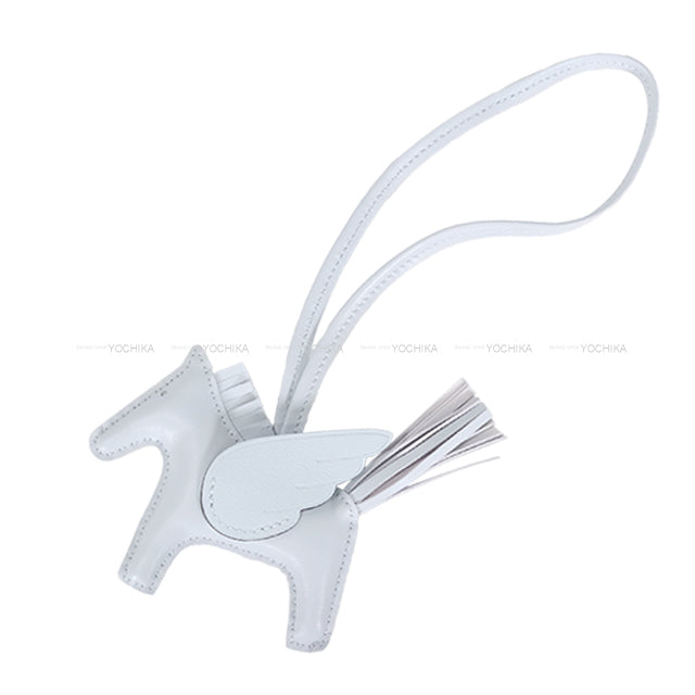 HERMES bag charm Rodeo Pegasus PM Blue brume  Agneau Milo/Veau Swift Stamp W[BRAND NEW][Authentic]
