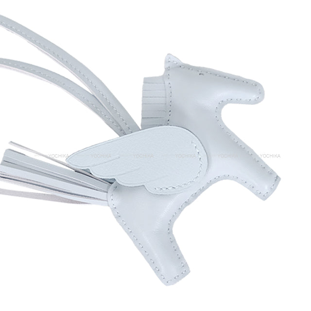 HERMES bag charm Rodeo Pegasus PM Blue brume  Agneau Milo/Veau Swift Stamp W[BRAND NEW][Authentic]