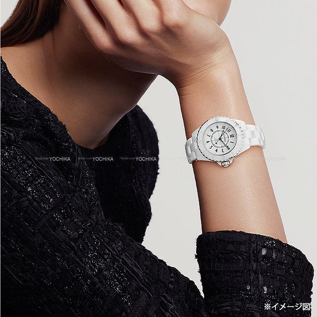 CHANEL Watches J22 33mm quartz White White ceramic/stainless steel Silver HW H5698[ALMOST NEW][Authentic]
