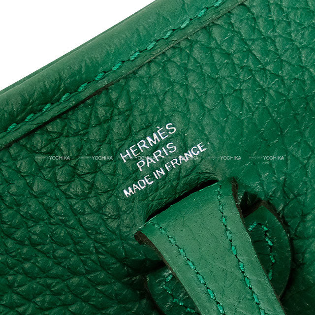 HERMES Shoulder bag Evelyne 16 TPM Vert Moyen Taurillon Clemence Silver HW Stamp W[BRAND NEW][Authentic]
