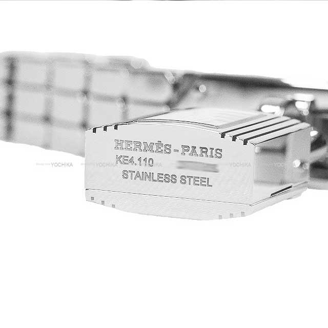 HERMES Watches Kelly watch Mini 16mm with Clochette Silver/Noir (Black) Box Calf/Stainless steel KE4.110[BRAND NEW][Authentic]