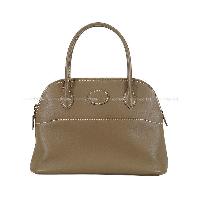 [Pre-loved] HERMES Shoulder bag Bolide27 Etoupe Veau Swift Gold HW Stamp Y[LIKE NEW][Authentic]