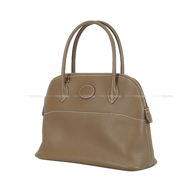 [Pre-loved] HERMES Shoulder bag Bolide27 Etoupe Veau Swift Gold HW Stamp Y[LIKE NEW][Authentic]