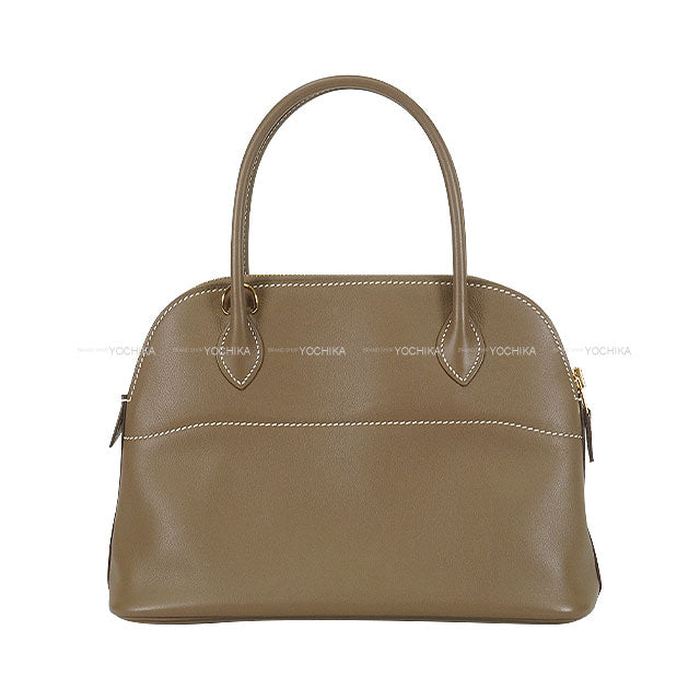 [Pre-loved] HERMES Shoulder bag Bolide27 Etoupe Veau Swift Gold HW Stamp Y[LIKE NEW][Authentic]