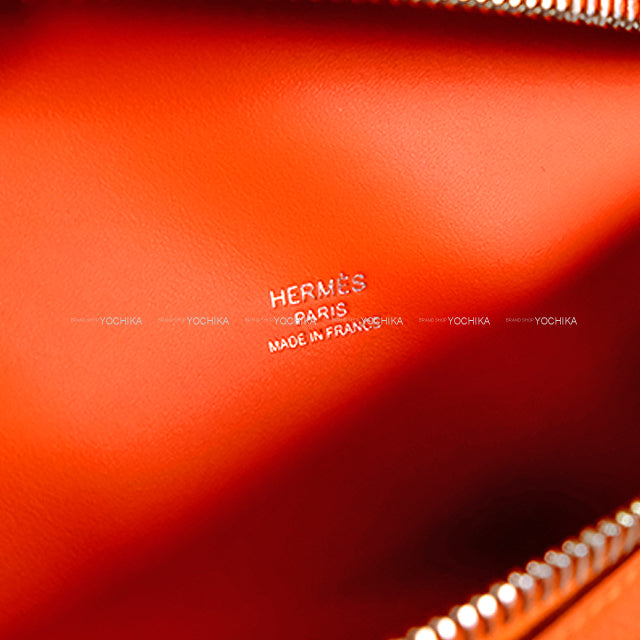 HERMES Shoulder bag Petite Course Feu Orange Veau Epsom Silver HW Stamp W[BRAND NEW][Authentic]