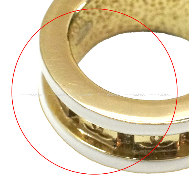 [Pre-loved] 2024Cruise CHANEL ring Costume Jewelry COCO Mark Gold/White #52 Gold HW ABC394[LIKE NEW][Authentic]