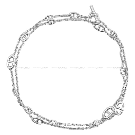 HERMES necklace Long Farandole Chaine d'Ancre 120 Silver Silver925 (SV925 Ag925) Silver HW[EXCELLENT][Authentic]