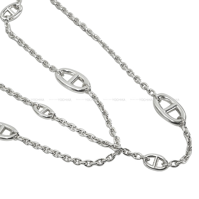 HERMES necklace Long Farandole Chaine d'Ancre 120 Silver Silver925 (SV925 Ag925) Silver HW[EXCELLENT][Authentic]