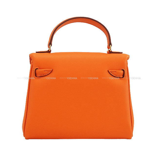 HERMES Handbag Kelly Doll Personal Order HSS Orange/Rose Sakura Veau Swift Gold HW Stamp W[BRAND NEW][Authentic]