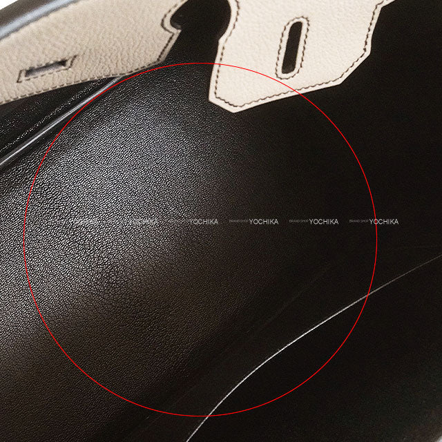 HERMES Handbag Birkin30 Personal Order HSS Hot Stamped Cheval Gris Tourterelle/Noir (Black) Chevre Mysore Mat Silver HW Stamp B[EXCELLENT][Authentic]