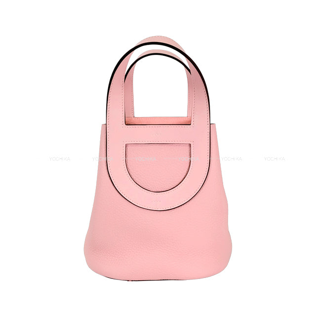 HERMES Handbag In the Loop 18 Rose Sakura Taurillon Clemence/Veau Swift Silver HW Stamp W[BRAND NEW][Authentic]