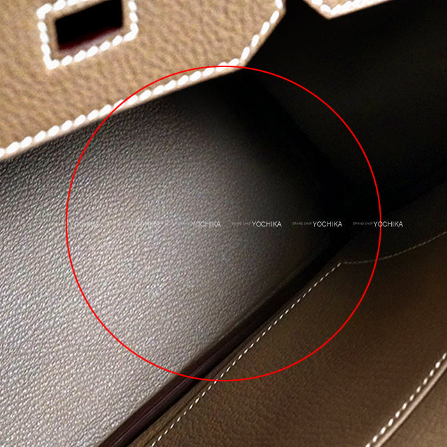 HERMES Handbag Birkin30 Etoupe Veau Togo Silver HW Stamp W[EXCELLENT][Authentic]