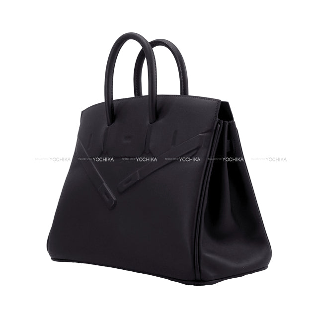HERMES Handbag Birkin25 shadow Caban Veau Swift Stamp B[EXCELLENT][Authentic]