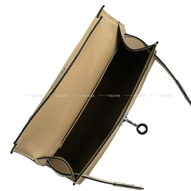 HERMES Shoulder bag Kelly mini 2 Kelly20 tricolor Trench/Craie/Etoupe Veau Epsom Silver HW Stamp K[BRAND NEW][Authentic]