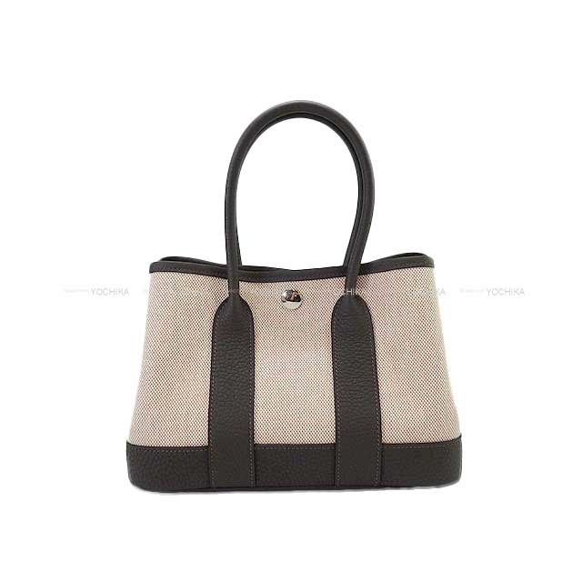 HERMES Handbag Neo Garden Party 23 Ebene Toile H Viking/Veau Negonda Silver HW Stamp W[BRAND NEW][Authentic]