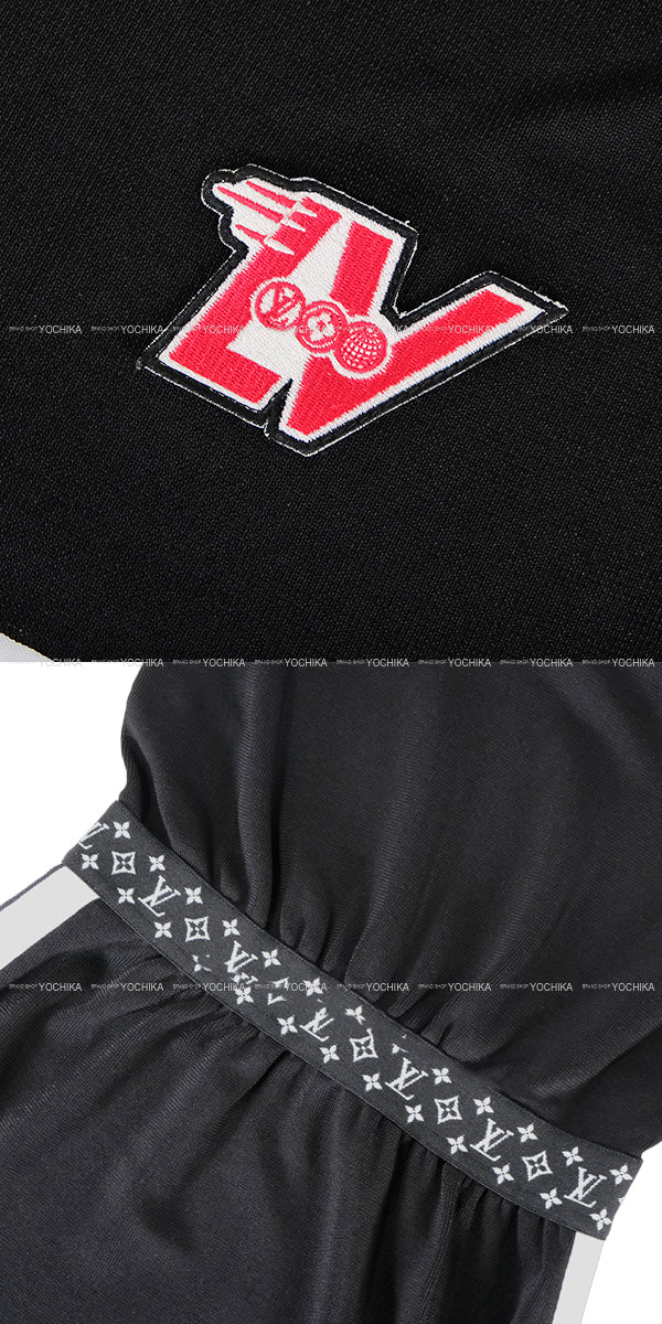 A/W 2020 LOUIS VUITTON One‐piece dress Ladies Monogram LV patch Noir (Black) Reyon/Polyester/Silk #S RW201A[EXCELLENT][Authentic]