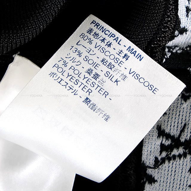 A/W 2020 LOUIS VUITTON One‐piece dress Ladies Monogram LV patch Noir (Black) Reyon/Polyester/Silk #S RW201A[EXCELLENT][Authentic]