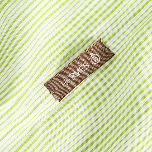 HERMES tote bag Petit H tie Vert/Marine Cotton/Silk100%[EXCELLENT][Authentic]