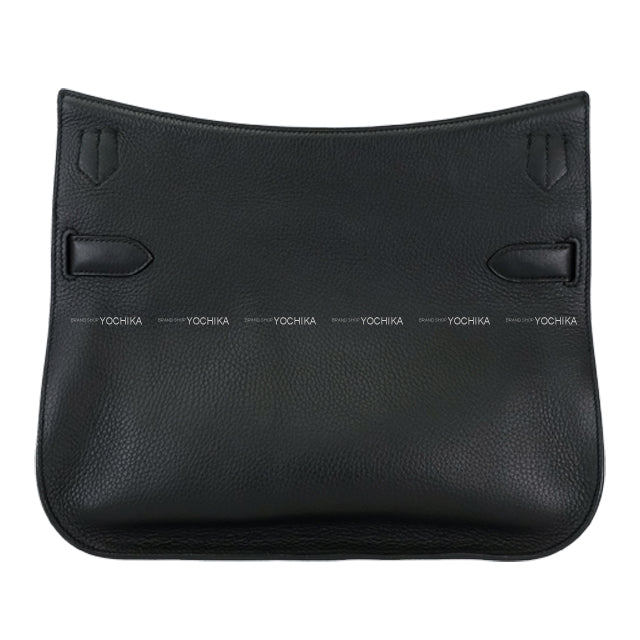 [Pre-loved] HERMES Shoulder bag Jypsiere 34 Noir (Black) Taurillon Clemence Silver HW Stamp □P[USED SA][Authentic]