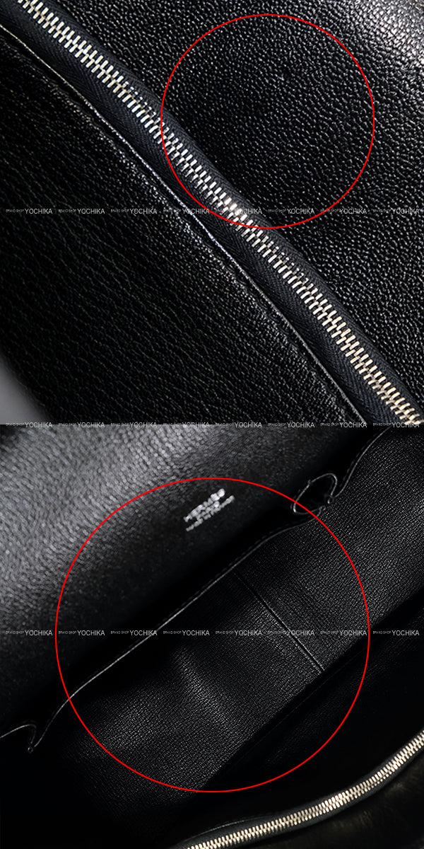 [Pre-loved] HERMES Shoulder bag Jypsiere 34 Noir (Black) Taurillon Clemence Silver HW Stamp □P[USED SA][Authentic]