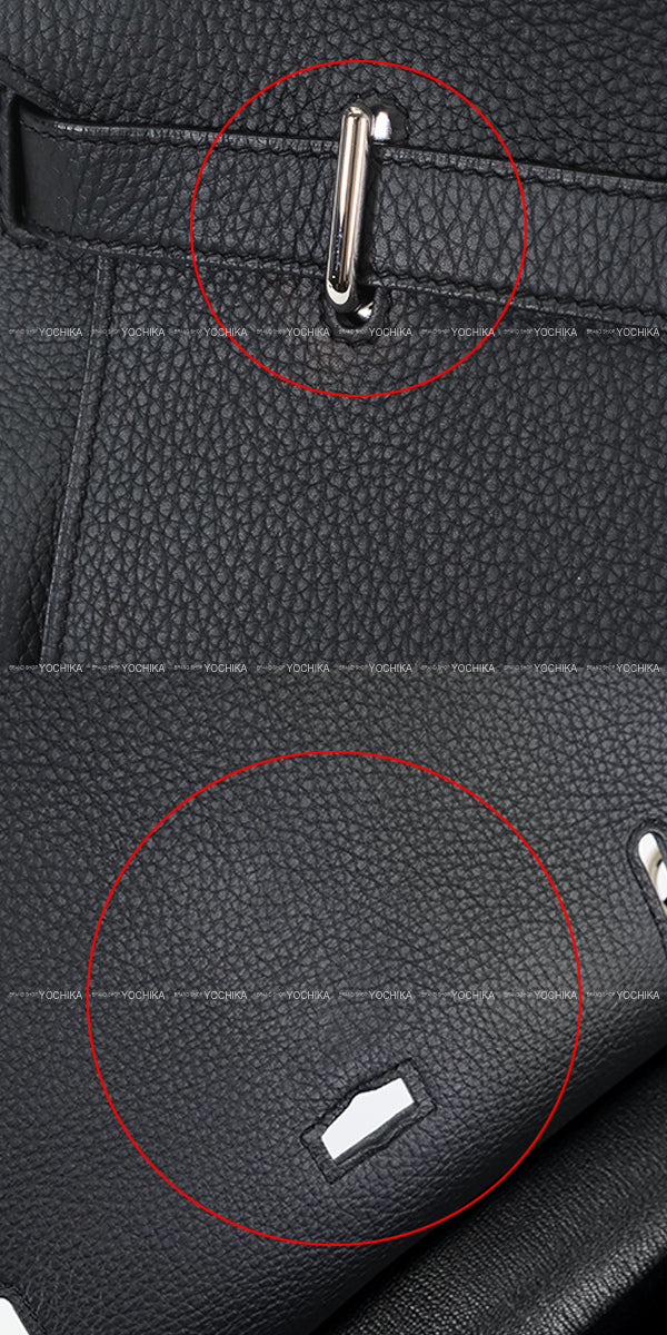 [Pre-loved] HERMES Shoulder bag Jypsiere 34 Noir (Black) Taurillon Clemence Silver HW Stamp □P[USED SA][Authentic]