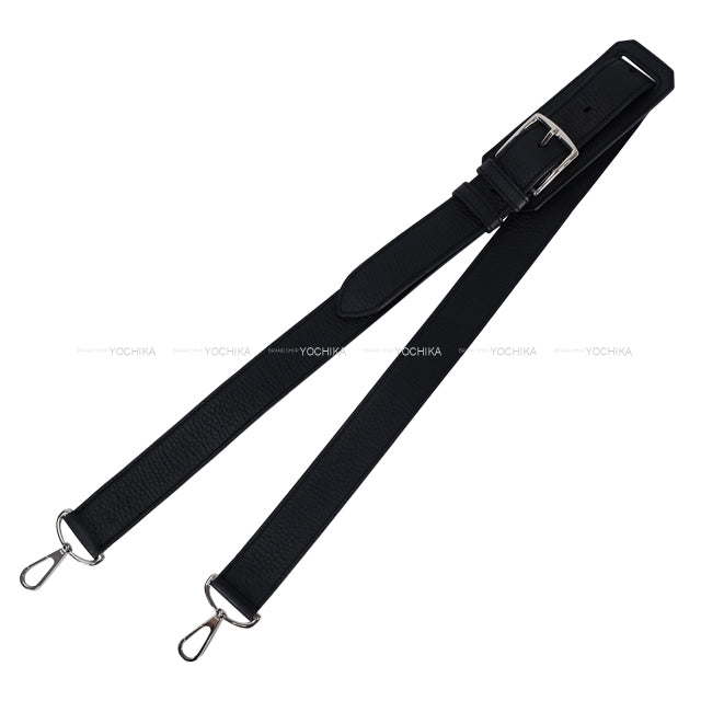 [Pre-loved] HERMES Shoulder bag Jypsiere 34 Noir (Black) Taurillon Clemence Silver HW Stamp □P[USED SA][Authentic]