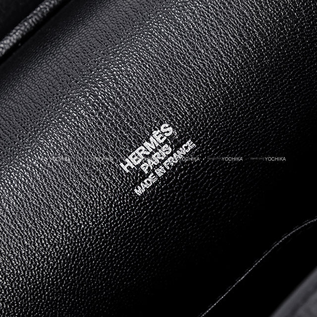 [Pre-loved] HERMES Shoulder bag Jypsiere 34 Noir (Black) Taurillon Clemence Silver HW Stamp □P[USED SA][Authentic]