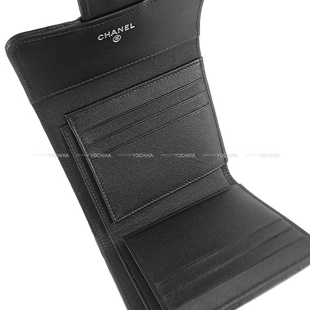 CHANEL Tri-fold wallet Classic Matelasse COCO with Coin Case Small Flap Noir (Black) Lambskin Black HW AP0231[BRAND NEW][Authentic]