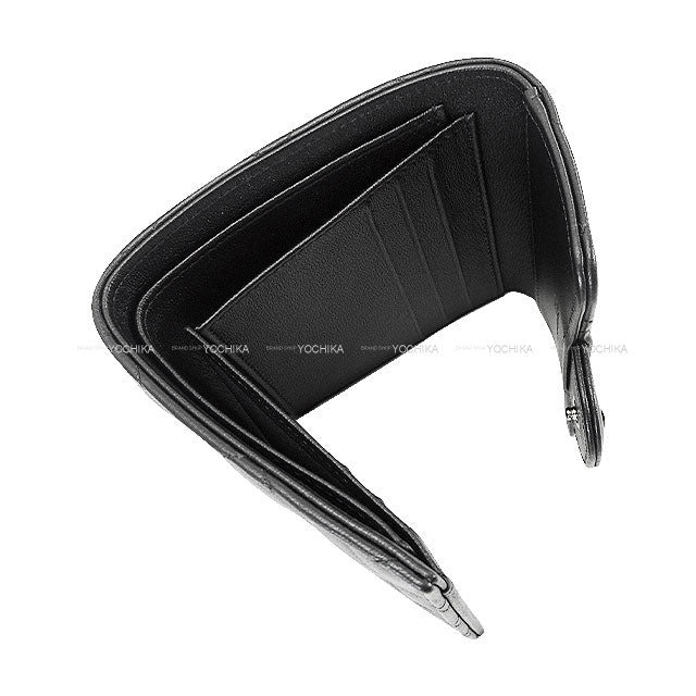 CHANEL Tri-fold wallet Classic Matelasse COCO with Coin Case Small Flap Noir (Black) Lambskin Black HW AP0231[BRAND NEW][Authentic]