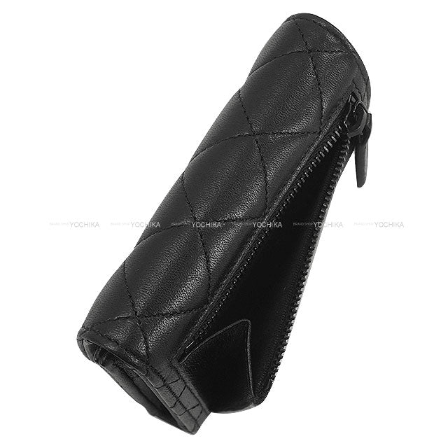 CHANEL Tri-fold wallet Classic Matelasse COCO with Coin Case Small Flap Noir (Black) Lambskin Black HW AP0231[BRAND NEW][Authentic]