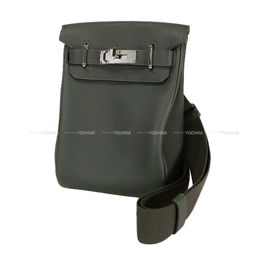 HERMES Shoulder bag Hac a Dos PM Vert Mangrove Veau Togo Silver HW Stamp K[BRAND NEW][Authentic]