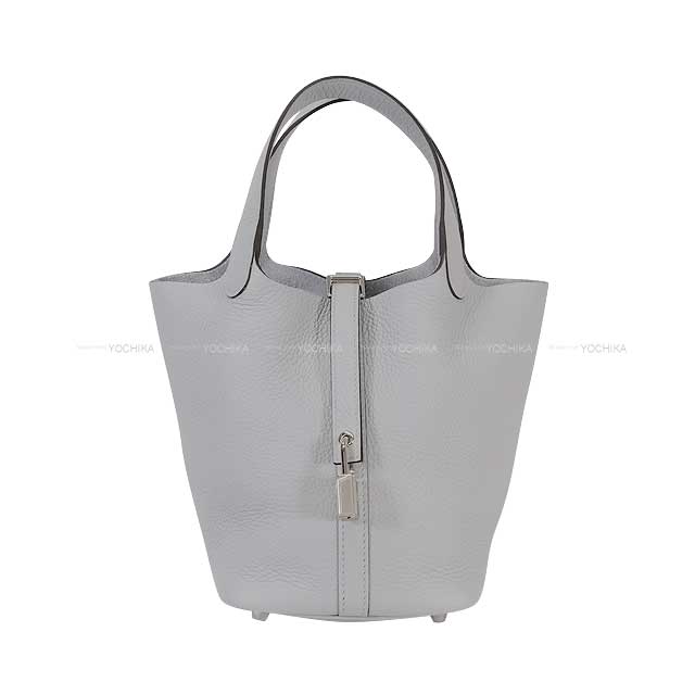 HERMES Handbag Picotin Lock 18 PM Bleu Glacier Taurillon Clemence Silver HW Stamp K[BRAND NEW][Authentic]