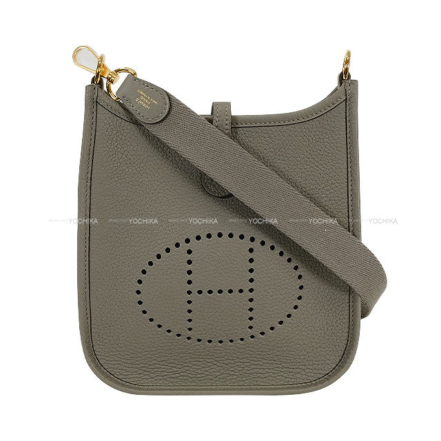 HERMES Shoulder bag Evelyne 16 TPM Gris Meyer Taurillon Clemence Gold HW Stamp K[BRAND NEW][Authentic]